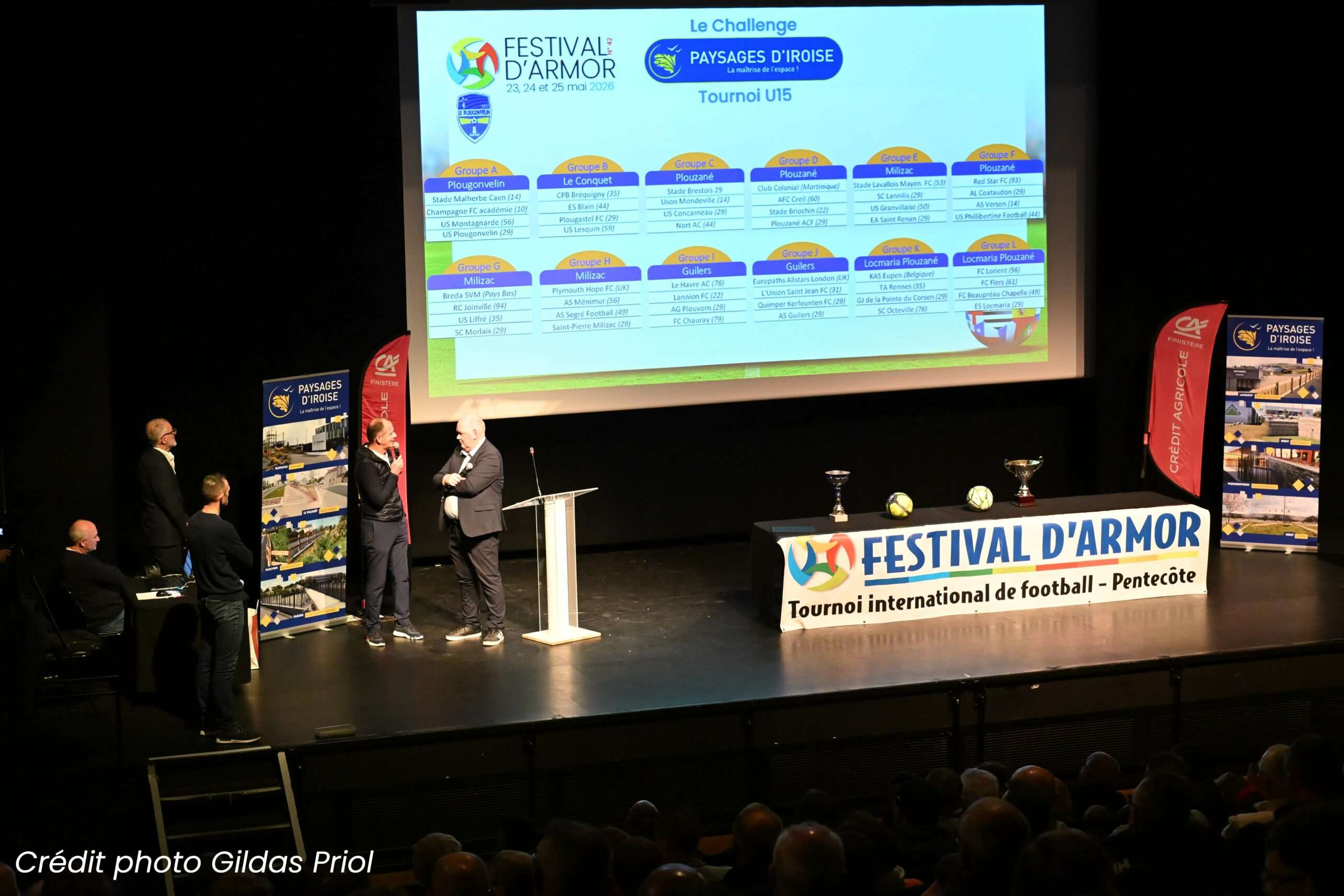 The draw for the Paysages d'Iroise Challenge – U15 tournament